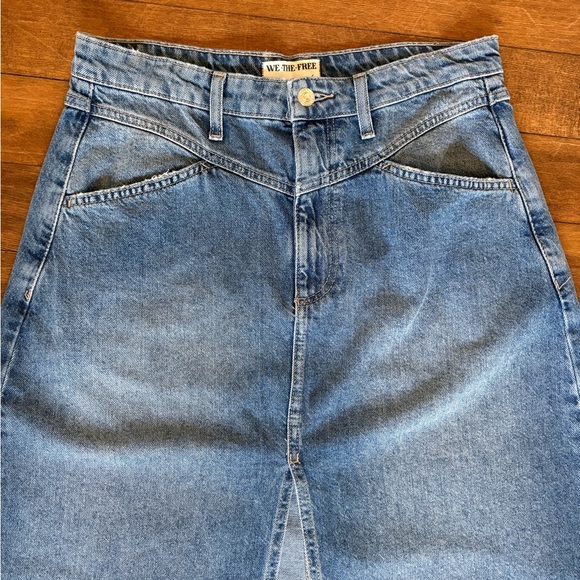 We The Free Come As You Are Denim Maxi Skirt - Picture 6 of 15